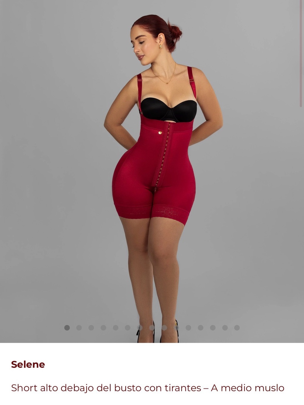 High-Waist Sculpting Shapewear Short in Burgundy
